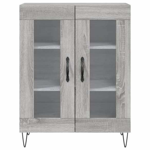 Buffet haut Sonoma gris 69,5x34x180 cm Bois d'ingénierie