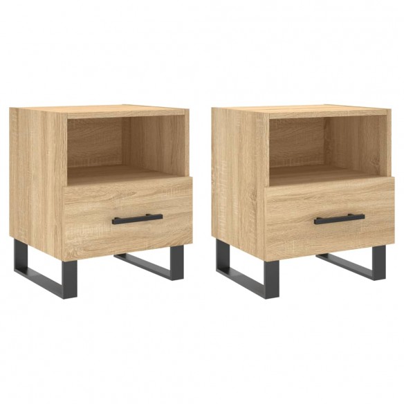 Tables de chevet 2 pcs chêne sonoma 40x35x47,5 cm