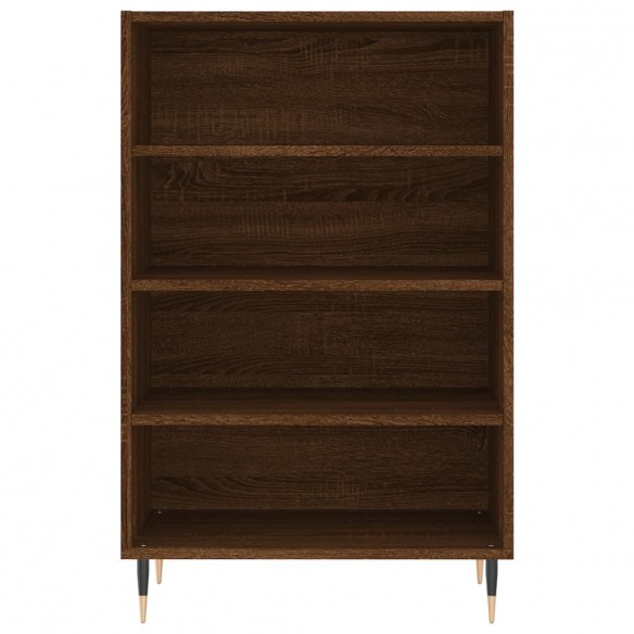 Buffet haut chêne marron 57x35x90 cm bois d'ingénierie