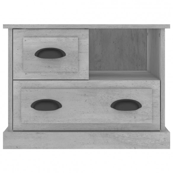 Table de chevet gris béton 60x39x45 cm