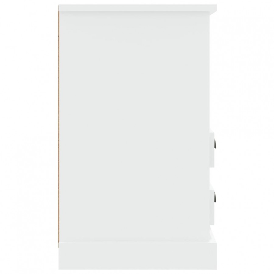 Table de chevet blanc brillant 43x36x60 cm