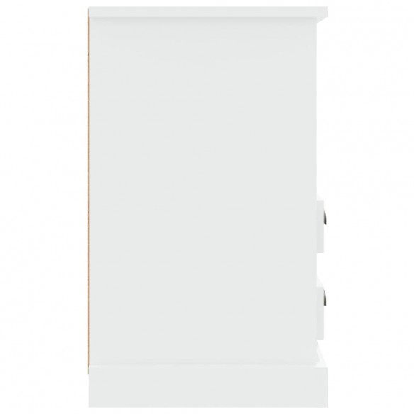 Table de chevet blanc brillant 43x36x60 cm