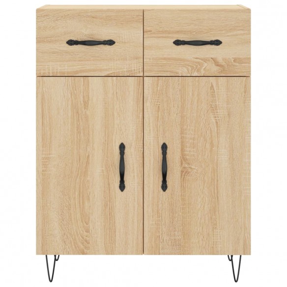 Buffet chêne sonoma 69,5x34x90 cm bois d'ingénierie