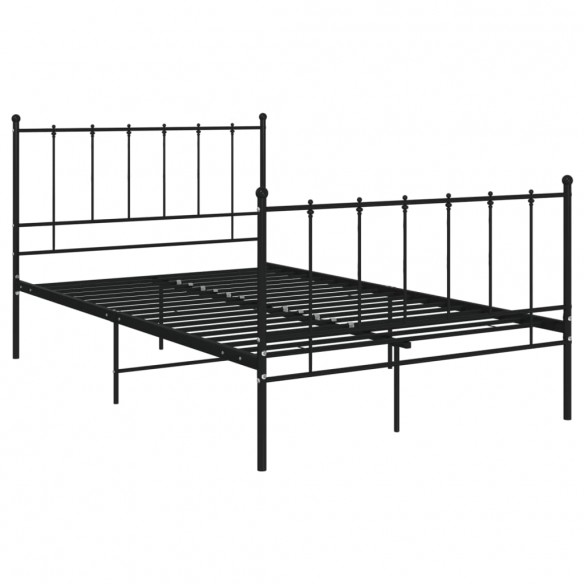 Cadre de lit Noir Métal 120x200 cm