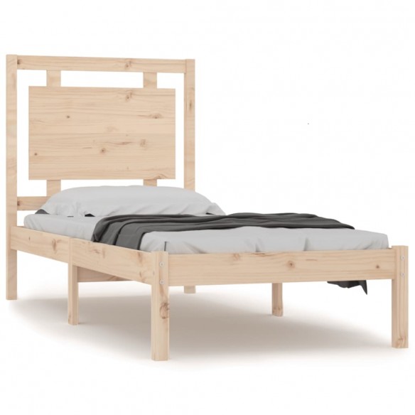 Cadre de lit bois massif 75x190 cm petit simple