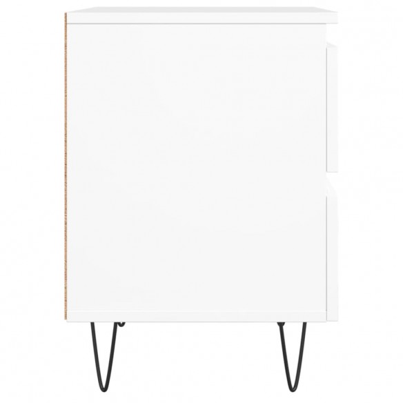 Table de chevet Blanc 40x35x50 cm Bois d’ingénierie