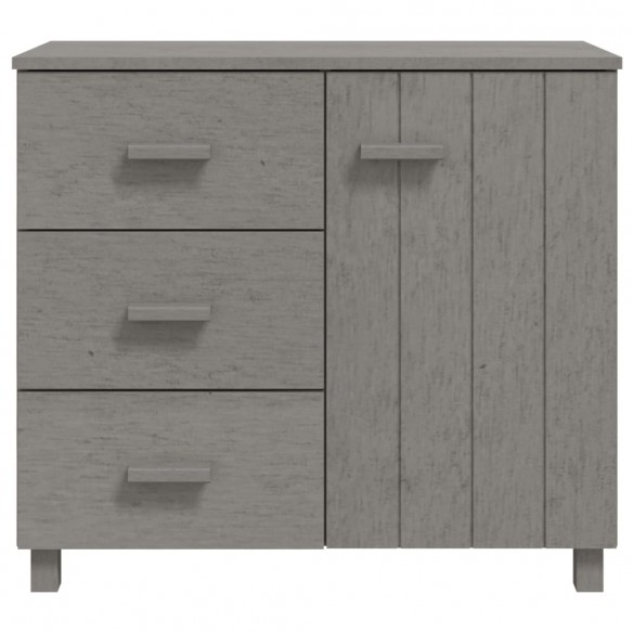 Buffet HAMAR Gris clair 90x40x80 cm Bois massif de pin