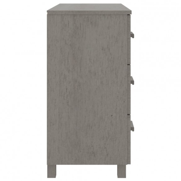 Buffet HAMAR Gris clair 90x40x80 cm Bois massif de pin