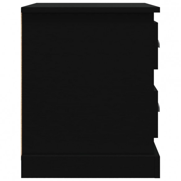 Table de chevet noir 39x39x47,5 cm bois d’ingénierie