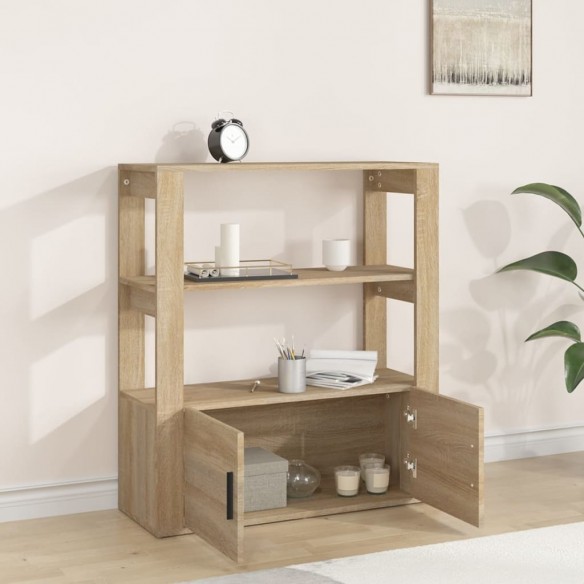 Buffet Chêne sonoma 80x30x90 cm Bois d'ingénierie