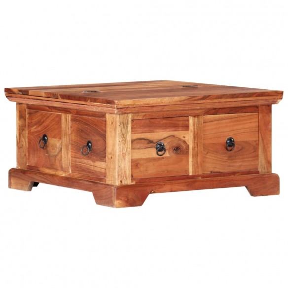 Table basse 66 x 70 x 35 cm Bois solide d'acacia