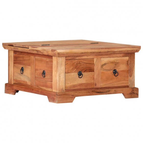 Table basse 66 x 70 x 35 cm Bois solide d'acacia