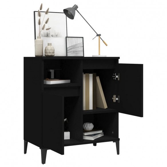 Buffet Noir 60x35x70 cm Bois d'ingénierie