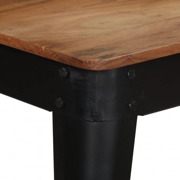 Table de salle à manger Bois d'acacia et acier 120x60x76 cm