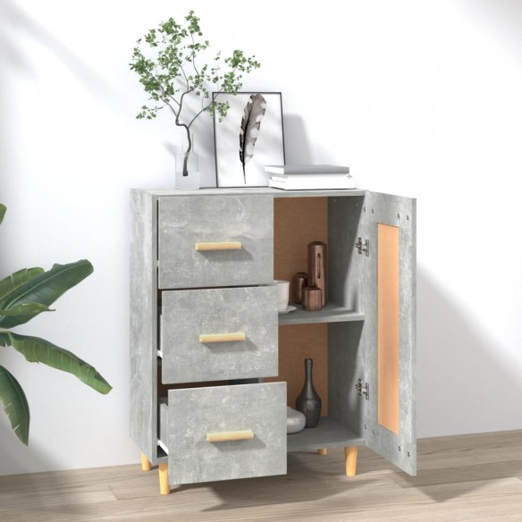 Buffet Gris béton 69,5x34x90 cm Bois d'ingénierie