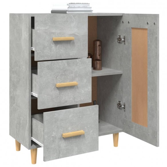 Buffet Gris béton 69,5x34x90 cm Bois d'ingénierie