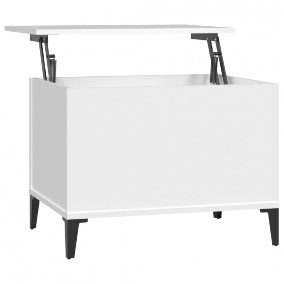 Table basse Blanc 60x44,5x45 cm Bois d'ingénierie