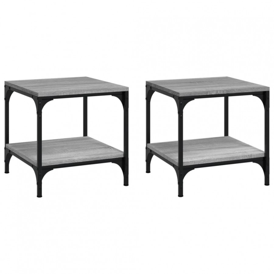 Tables d'appoint 2pcs Sonoma gris 40x40x40 cm 