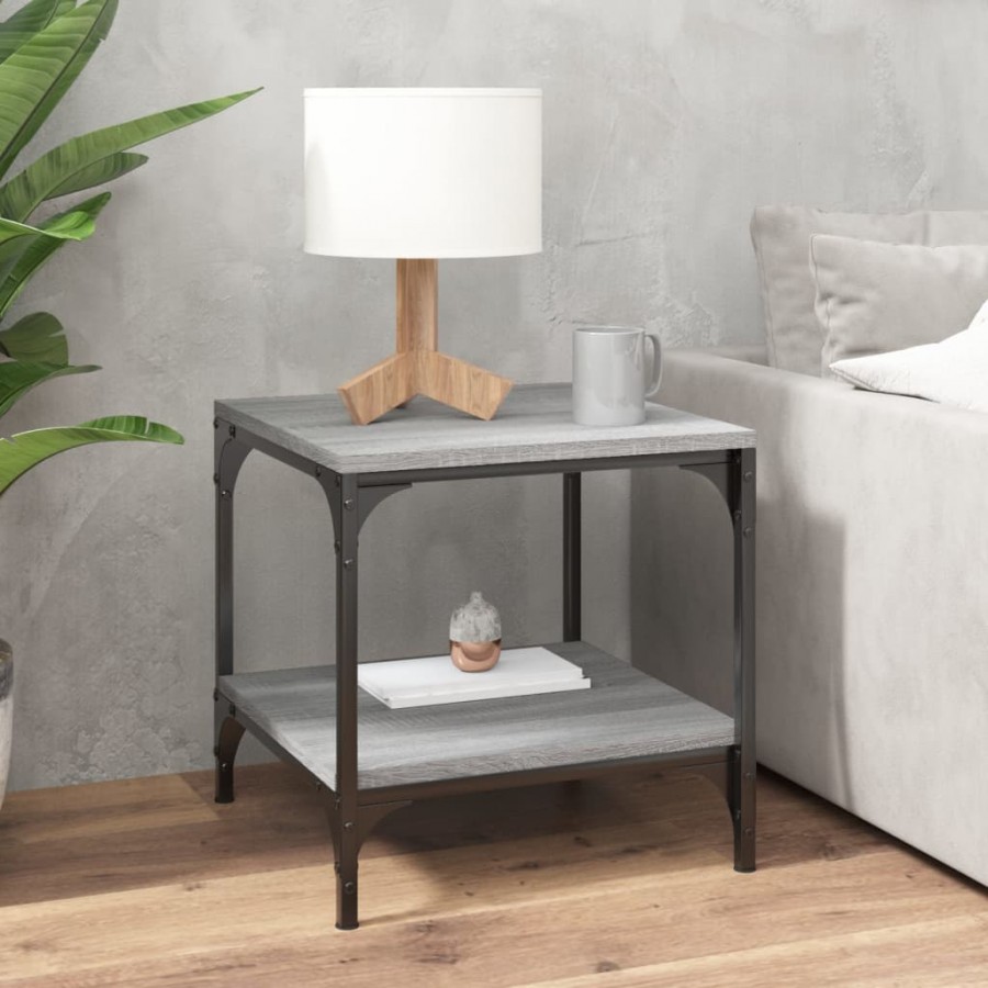 Tables d'appoint 2pcs Sonoma gris 40x40x40 cm 