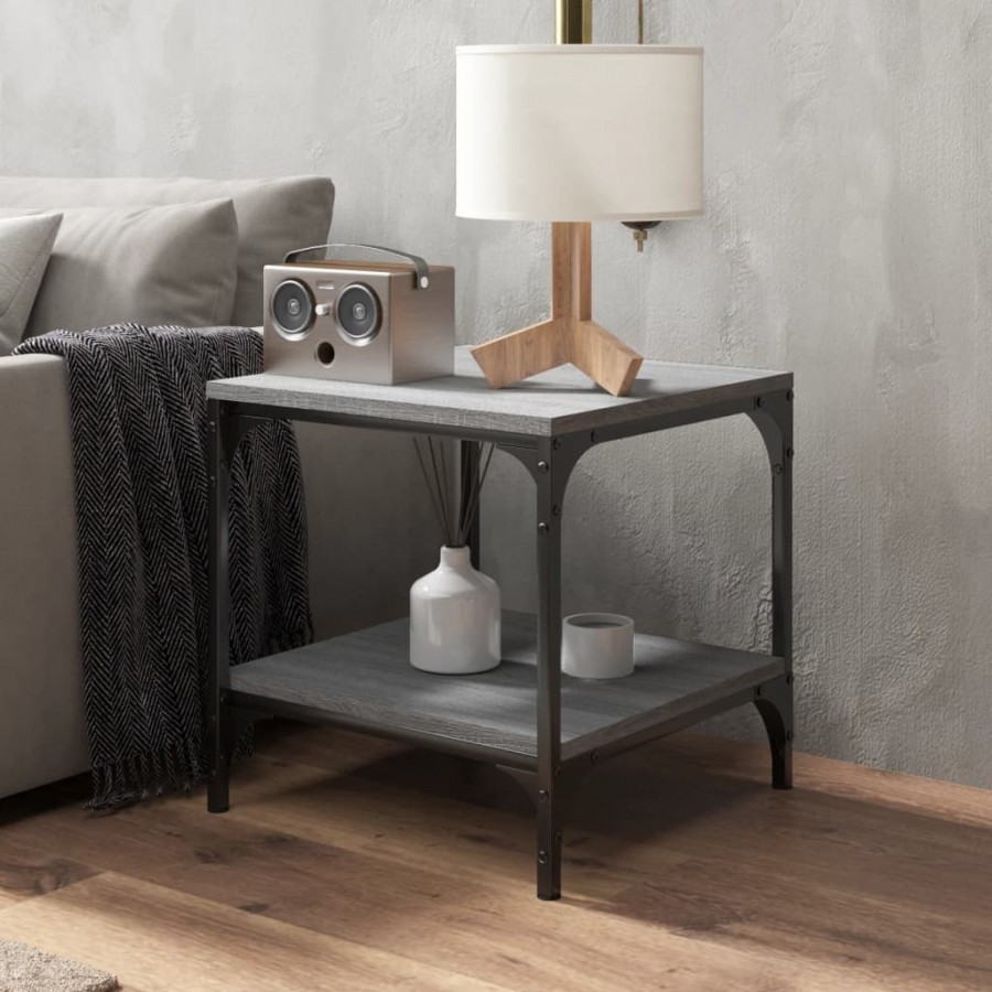 Tables d'appoint 2pcs Sonoma gris 40x40x40 cm 
