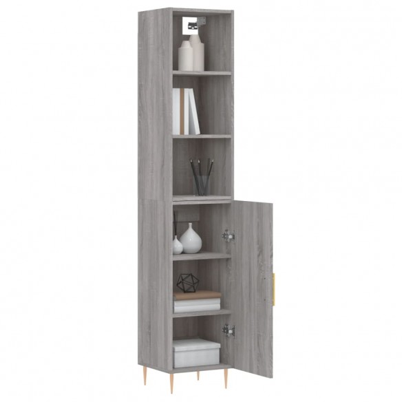 Buffet haut Sonoma gris 34,5x34x180 cm Bois d'ingénierie