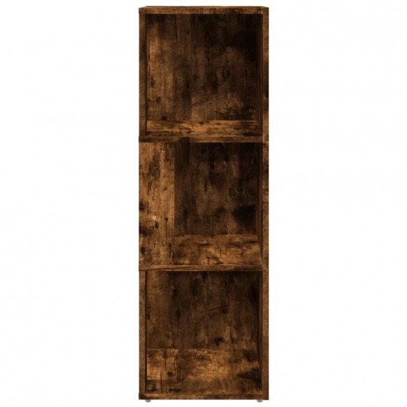 Armoire d'angle Chêne fumé 33x33x100 cm Bois d'ingénierie