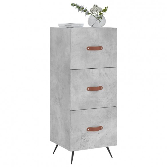 Buffet Gris béton 34,5x34x90 cm Bois d'ingénierie