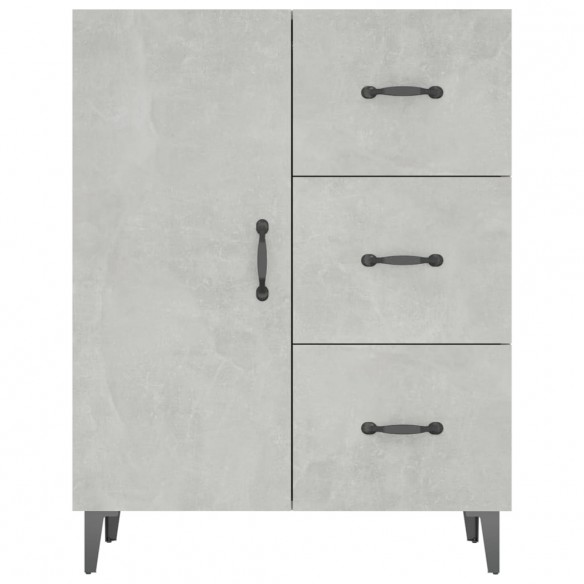 Buffet gris béton 69,5x34x90 cm bois d'ingénierie