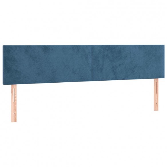 Cadre de lit et matelas Bleu foncé 200x200cm Velours