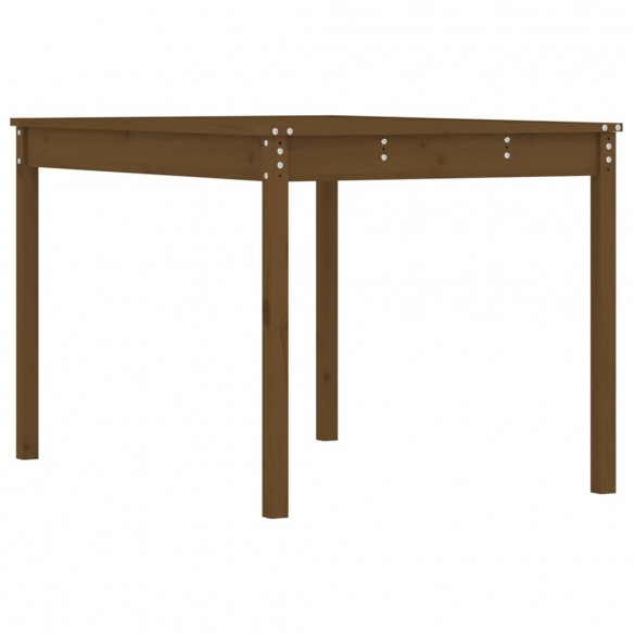 Table de jardin marron miel 121x82,5x76 cm bois massif de pin