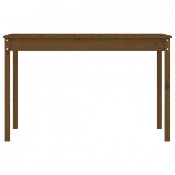 Table de jardin marron miel 121x82,5x76 cm bois massif de pin