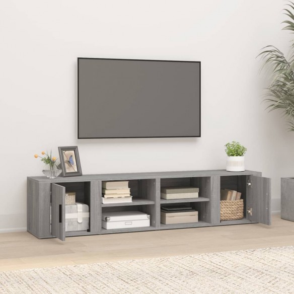 Meubles TV 2 pcs Sonoma gris 80x31,5x36 cm Bois d'ingénierie