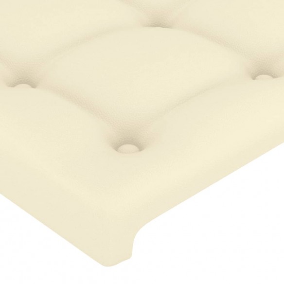 Tête de lit à LED Crème 100x5x78/88 cm Similicuir