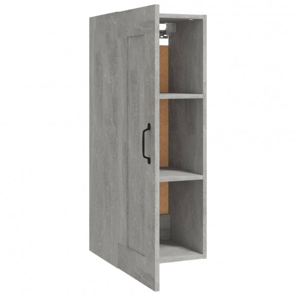 Armoire suspendue Gris béton 35x34x90 cm Bois d'ingénierie