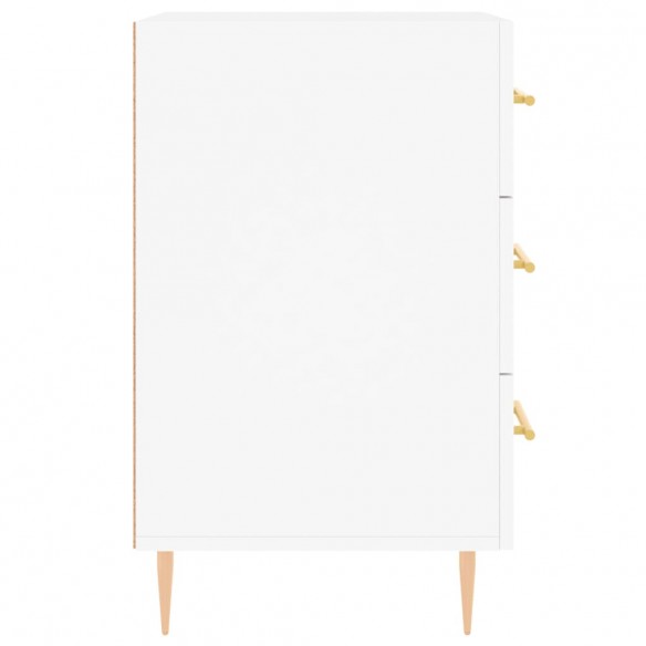 Table de chevet blanc 40x40x66 cm bois d'ingénierie