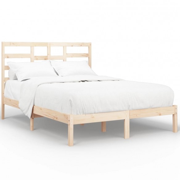 Cadre de lit bois massif 135x190 cm double