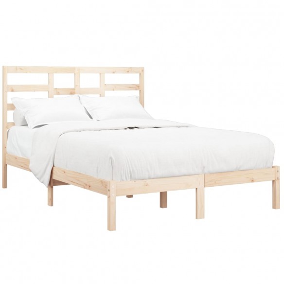 Cadre de lit bois massif 135x190 cm double