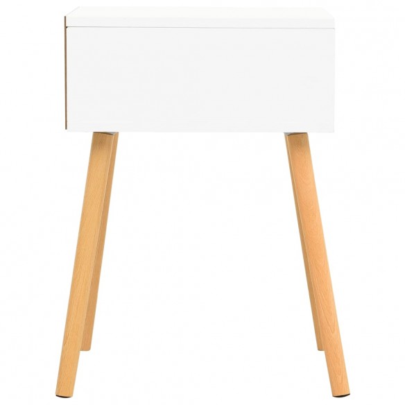 Tables de chevet 2 pcs Blanc/chêne sonoma 40x40x56 cm Aggloméré