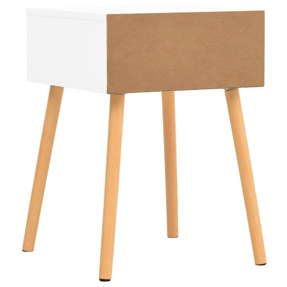 Tables de chevet 2 pcs Blanc/chêne sonoma 40x40x56 cm Aggloméré