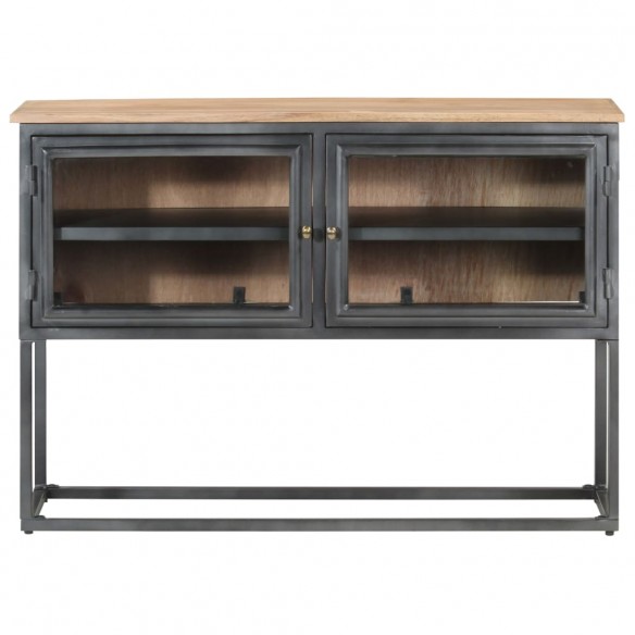 Buffet Gris 100x30x70 cm Bois d'acacia massif