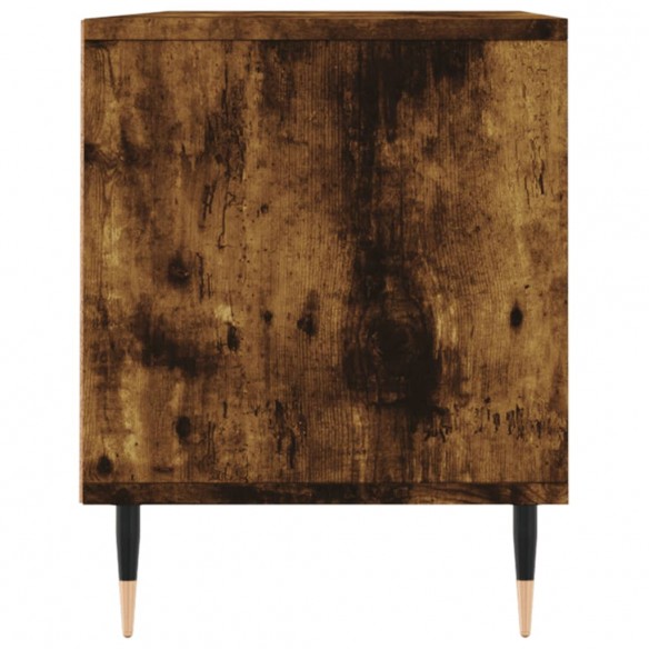 Meuble TV chêne fumé 100x34,5x44,5 cm bois d'ingénierie