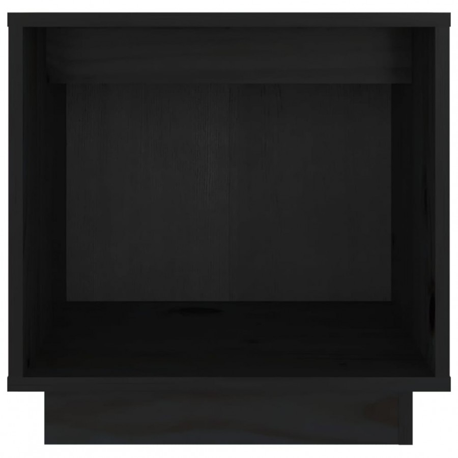 Tables de chevet 2 pcs Noir 40x30x40 cm Bois de pin solide