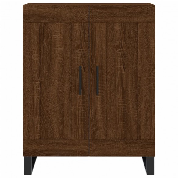 Buffet haut Chêne marron 69,5x34x180 cm Bois d'ingénierie