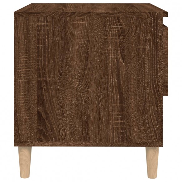 Tables de chevet 2 pcs Chêne brun 50x46x50 cm Bois d’ingénierie