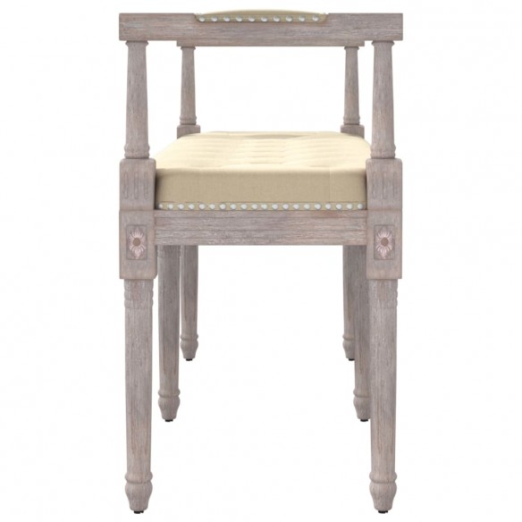 Banc beige 110x40x70 cm lin