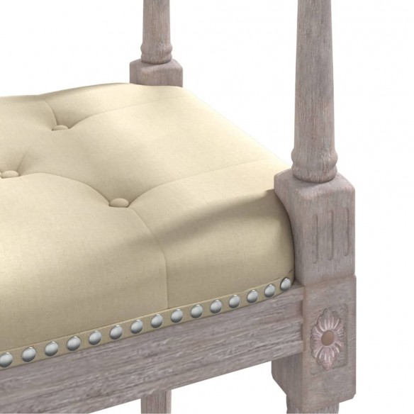 Banc beige 110x40x70 cm lin