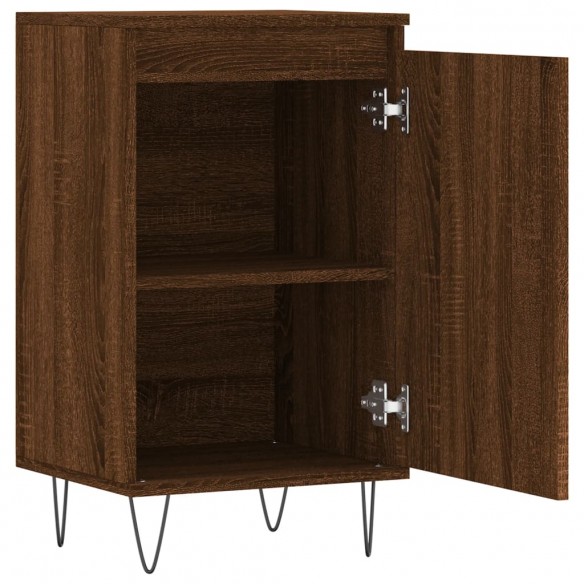 Buffet chêne marron 40x35x70 cm bois d'ingénierie