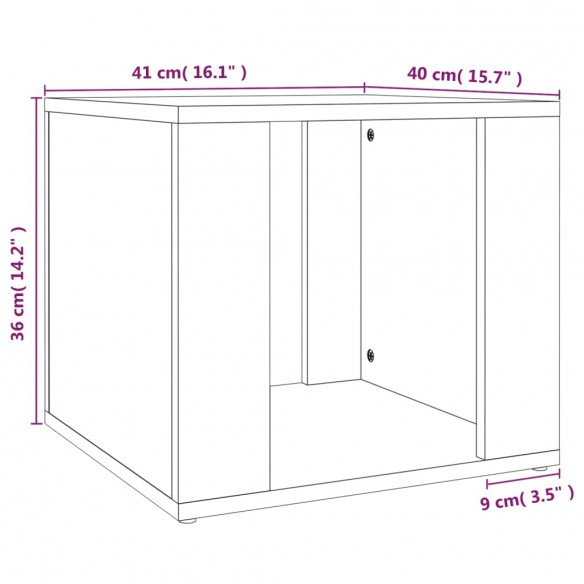 Table de chevet Sonoma gris 41x40x36 cm Bois d'ingénierie