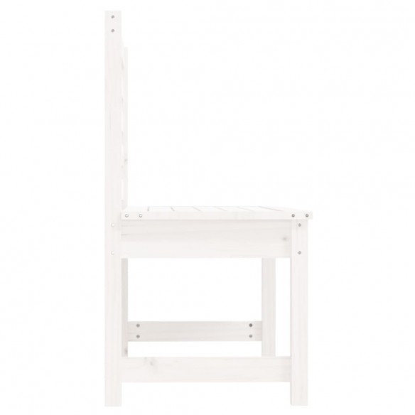 Banc de jardin blanc 109 cm bois massif de pin