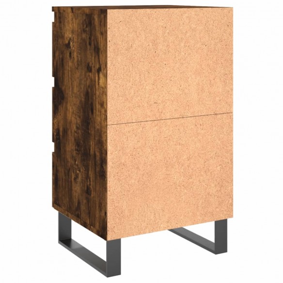 Table de chevet chêne fumé 40x35x69 cm bois d’ingénierie